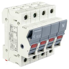   Tracon 32A, 10x38mm, Un=400V/690V, AC22B, 3P+N right, LED CFBL3P+N32 Szakaszolókapcsoló-biztosító hengeres bizt.hoz, maszkolható 5997374235884