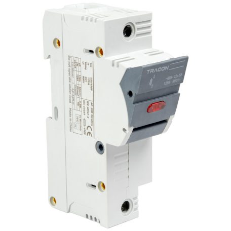 Tracon 100A, 22x58mm, Un=400V/690V, 1P, LED CFBL1P100 Szakaszolókapcsoló-biztosító hengeres bizt.hoz, maszkolható 5997374235815
