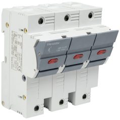   Tracon 100A, 22x58mm, Un=400V/690V, 3P, LED CFBL3P100 Szakaszolókapcsoló-biztosító hengeres bizt.hoz, maszkolható 5997374235907