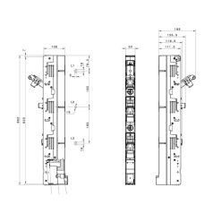   Tracon 500/690V AC, 220/400V DC, max.160A, 3P, 00 SL00-3X/185/F Függőleges biztosítós szakaszolókapcsoló, pólusonként nyitás 5997374183949