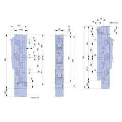   Tracon 500/690V AC, 220/400V DC, max.250A, 3P, 1 SL1-3X3/3A Függőleges biztosítós szakaszolókapcsoló, egyszerre nyitás 5997374183994
