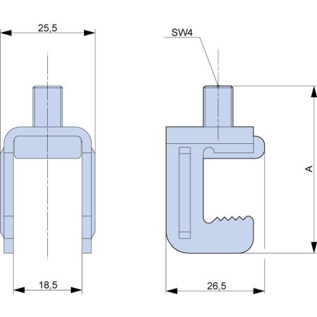 Tracon  SK-L/SL00/15 Készülékrögzítő kapocs, 5-10 mm-es sínvastagsághoz, SL00-hoz 5997374186872