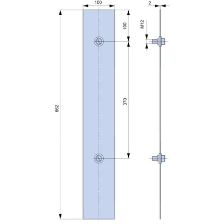Tracon  H-SL123/662 Függőleges síntakaró, 100 mm széles, csavaros 5997374187107