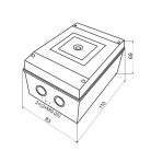 Tracon IP65 TKTS-01 Műanyag kézikapcsoló tokozat, 1-es méret 5997374184205