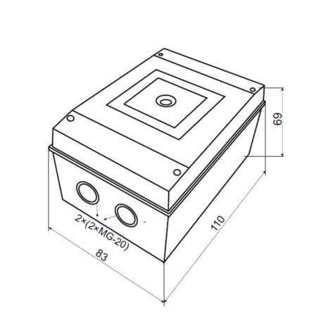 Tracon IP65 TKTS-01 Műanyag kézikapcsoló tokozat, 1-es méret 5997374184205