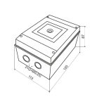 Tracon IP65 TKTS-02 Műanyag kézikapcsoló tokozat, 2-es méret 5997374184212