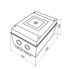   Tracon IP65 TKTS-03 Műanyag kézikapcsoló tokozat, 3-as méret 5997374184229