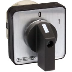   Tracon 400V, 50Hz, 20A, 2P, 5,5kW, 48×48mm, 60° TK-206/2 Kézikapcsoló, BE-KI 5997374125512