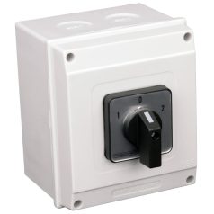   Tracon 400V, 50Hz, 20A, 2×4P, 5,5kW, 48×48mm, 60°, IP65 TKV-206/4T65 Tokozott választókapcsoló, 1-0-2 5997374189545