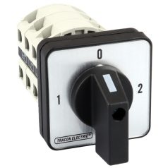   Tracon 400V, 50Hz, 25A, 2×3P, 7,5kW, 48×48mm, 90° TKV-259/3 Választókapcsoló, 1-0-2 5997374141284