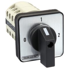   Tracon 400V, 50Hz, 25A, 2×4P, 7,5kW, 48×48mm, 90° TKB-259/4 Választókapcsoló, 0-1-2 5997374140447