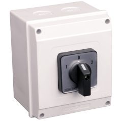   Tracon 400V, 50Hz, 25A, 7,5kW, 48×48mm, IP65 TKM-25/NT65 Tokozott közvetlen irányváltó motorkapcsoló, 1-0-2 5997374189699