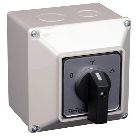 Tracon 400V, 50Hz, 32A, 11kW, 64×64mm, IP44 TKM-32/CT Tokozott közvetlen Y-D motorkapcsoló 5997374140928