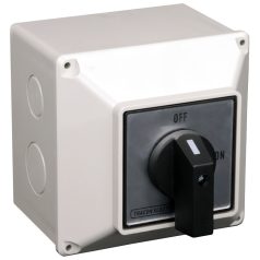   Tracon 400V, 50Hz, 20A, 3P, 5,5kW, 64×64mm, IP65 TS-20/3T65 Tokozott szakaszoló kapcsoló 5997374157391