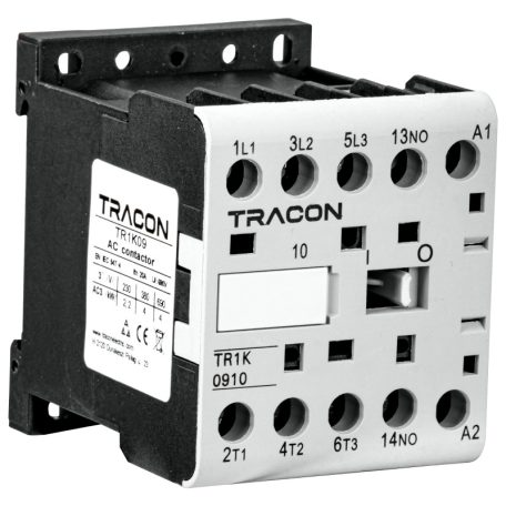Tracon 660V, 50Hz, 6A, 2,2kW, 400V AC, 3×NO+1×NO TR1K0610V7 Segédkontaktor 5997374142953