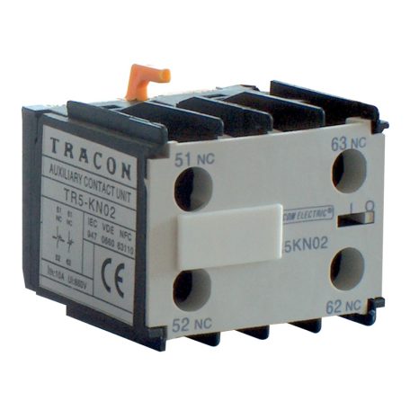 Tracon 230V, 50Hz, 2A, 4×NO TR5KN40 Homlokoldali segédérintkező TR1K segédkontaktorokhoz 5997374143677