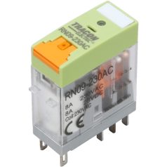   Tracon 110V AC / 2×CO (8A, 230V AC / 30V DC) RN09-110AC Print relé tesztgombbal és állapotjelzéssel 5997374224147