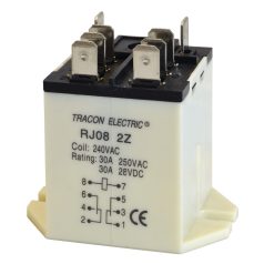   Tracon 110V AC / 2×CO (30A, 230V AC / 28V DC) RJ08-110AC Nagyteljesítményű relé 5997374136488