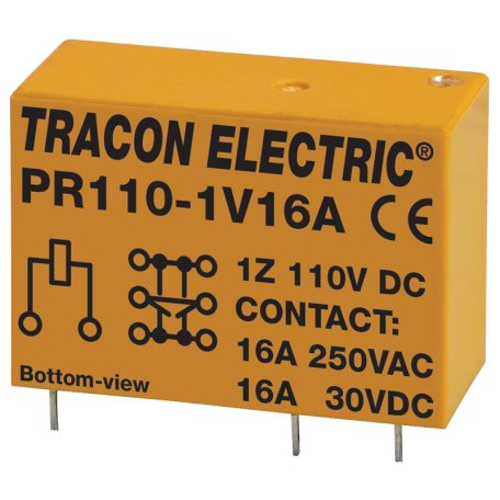 Tracon 110V DC / 1×CO (16A, 230V AC / 30V DC) PR110-1V16A Print relé 5997374153164