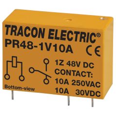   Tracon 48V DC / 1×CO (10A, 230V AC / 30V DC) PR48-1V10A Print relé 5997374136259