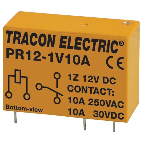 Tracon 12V DC / 1×CO (10A, 230V AC / 30V DC) PR12-1V10A Print relé 5997374114912