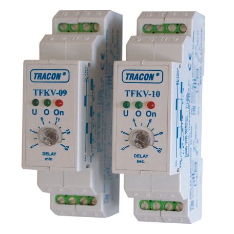 Tracon Umin=160V, 5-15min, 5A/250V AC TFKV-09 Védőrelé, feszültségfigyelő, 1f/3f, beáll. visszakapcs.késl. 5997374148177
