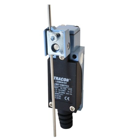 Tracon 1xNO+1xNC, 2A/230V AC-15, 0,3A/250V DC-13, 0-100mm, IP65 LSME8107 Helyzetkapcsoló, billenőkar-pálca 5997374133036