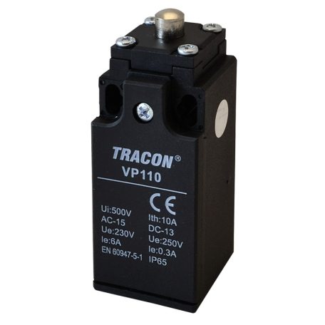 Tracon 1xNO+1xNC, 6A/230V AC-15, 0,3A/250V DC-13, IP65 VP110 Helyzetkapcsoló, kúpos-ütközős 5997374111133