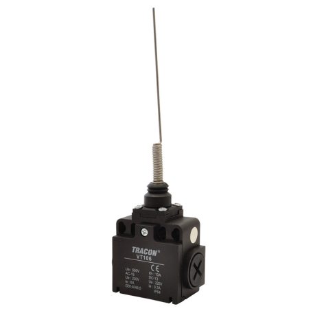 Tracon 1xNO+1xNC, 6A/230V AC-15, 0,3A/250V DC-13, IP65 VT106 Helyzetkapcsoló, lengőkar-görgő 5997374203517