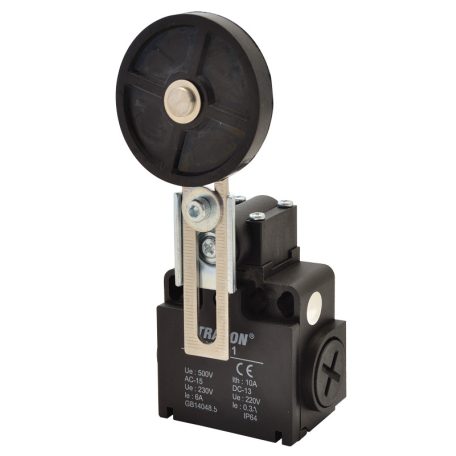 Tracon 1xNO+1xNC, 6A/230V AC-15, 0,3A/250V DC-13, IP65 VT191 Helyzetkapcsoló, lengőkar-görgő 5997374203555
