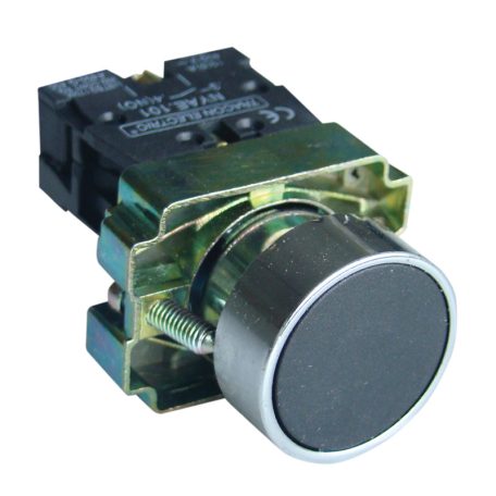 Tracon 1×NO, 3A/240V AC, IP42 NYGBA21 Egyszerű nyomógomb, fémalapra szerelt, fekete 5997374120302