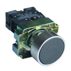   Tracon 1×NO, 3A/240V AC, IP44 NYGBA21T Tokozott egyszerű nyomógomb, fémalapra szerelt, fekete 5997374159173