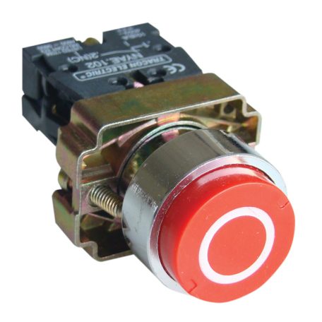 Tracon 1×NC, 3A/240V AC, IP42 NYGBA4322P Jelölt nyomógomb, fémalapra szerelt, piros, (fehér 0) 5997374134415
