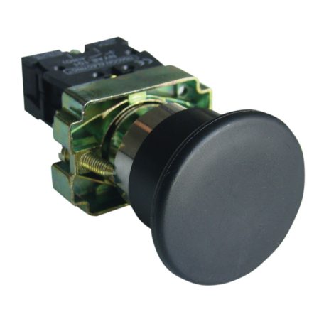 Tracon 1×NO, 3A/400V AC, IP42, d=40mm NYGBC21 Gombafejű nyomógomb, fémalapra szerelt, fekete 5997374134439