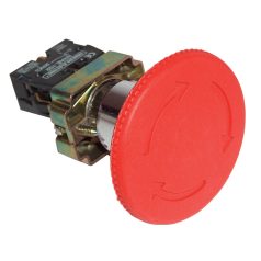   Tracon 1×NC, 3A/400V AC, IP44, d=40mm NYG542P40T Tokozott reteszelt gombafejű vészgomb, piros, elfordítással 5997374158091