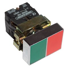   Tracon 1×NC+1×NO, 3A/400V AC, IP42 NYKK8325 Kettős BE-KI nyomógomb, fémalapra szerelt, zöld+piros 5997374125598