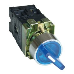   Tracon 1×NC+1×NO, 3A/400V AC, IP44 NYGBK2665KT Tokozott világítókaros kapcsoló, kék, LED, kétáll., izzó n. 5997374158428