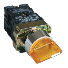   Tracon 1×NC+1×NO, 3A/400V AC, IP42 NYGBK5565S Világítókaros kapcsoló, sárga, LED, 3állás, rugóv. izzó n. 5997374134576