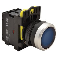   Tracon 1×NO, 5A/230V AC-15, IP65, LED 230V AC/DC NYK3-LB Világító nyomókapcsoló, kék 5997374204545