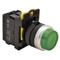   Tracon 1×NO, 5A/230V AC-15, IP42, LED 230V AC/DC NYK3-HLG Világító nyomókapcsoló, kiálló, zöld 5997374204613