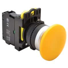   Tracon 1×NO, 5A/230V AC-15, 40mm, IP65 NYG3-MY Gombafejű nyomógomb, sárga 5997374204842