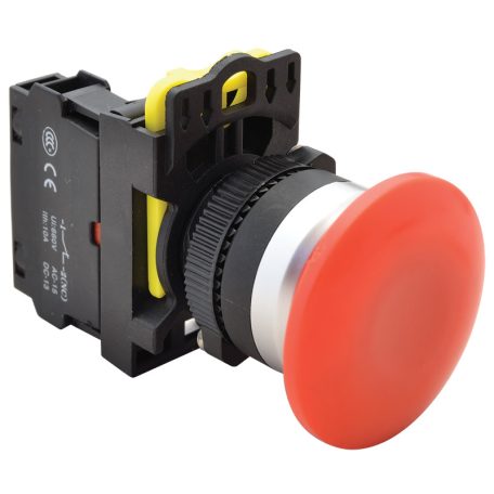 Tracon 1×NC, 5A/230V AC-15, 40mm, IP65 NYG3-MR Gombafejű nyomógomb, piros 5997374204866