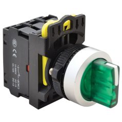   Tracon 1×NO+1×NC, 5A/230V AC-15, IP65, LED 230V AC/DC NYK3-SL31G Világítókaros kapcsoló, zöld,LED, háromállású 5997374205009