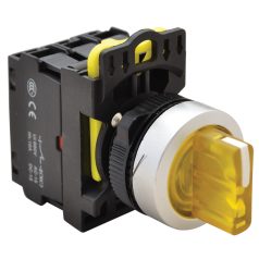   Tracon 1×NO+1×NC, 5A/230V AC-15, IP65, LED 230V AC/DC NYK3-SL31Y Világítókaros kapcsoló, sárga,LED, háromállású 5997374205016