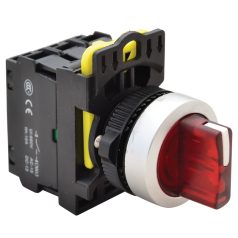   Tracon 1×NO+1×NC, 5A/230V AC-15, IP65, LED 230V AC/DC NYK3-SL34R Világítókaros kapcsoló, piros,LED, háromállású, rugóvissza 5997374205030