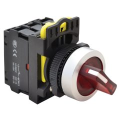   Tracon 1×NO+1×NC, 5A/230V AC-15, IP65, LED 230V AC/DC NYK3-SL24R Világítókaros kapcsoló, piros,LED, kétállású, rugóvissza 5997374205115