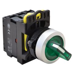   Tracon 1×NO+1×NC, 5A/230V AC-15, IP65, LED 230V AC/DC NYK3-SL24G Világítókaros kapcsoló, zöld,LED, kétállású, rugóvissza 5997374205122