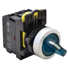  Tracon 1×NO+1×NC, 5A/230V AC-15, IP65, LED 230V AC/DC NYK3-SL24B Világítókaros kapcsoló, kék, LED, kétállású, rugóvissza 5997374205146