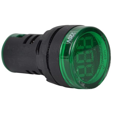 Tracon 24-500VAC, d=22mm NYG3-VG Feszültségmérő, LED jelzőfény,zöld 5997374215008