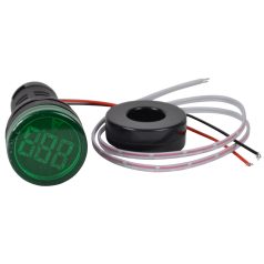   Tracon 1-100A, Um=230VAC, d=22mm NYG3-AG Árammérő, LED jelzőfény, zöld 5997374214933